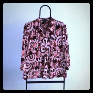 Pucci print button down blouse